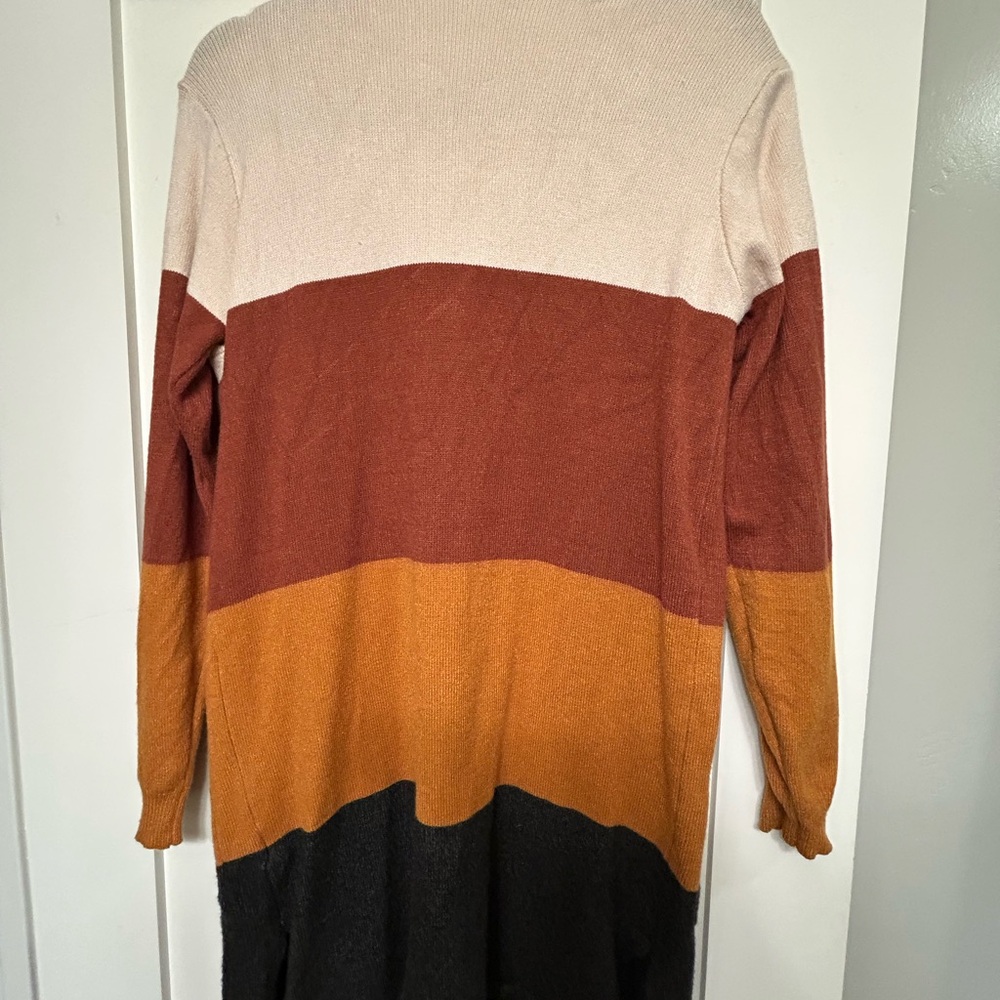 Colorblock Open Front Cardigan - Picture 2 of 2